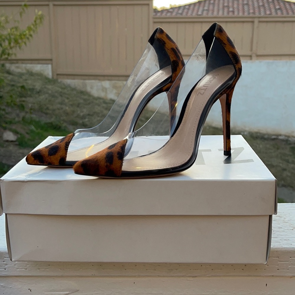 Schutz animal print heels